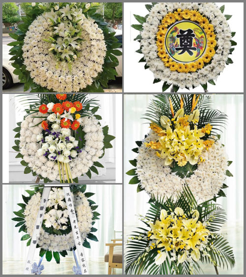 湖北黄冈市英山县石头嘴镇库区村花圈速递